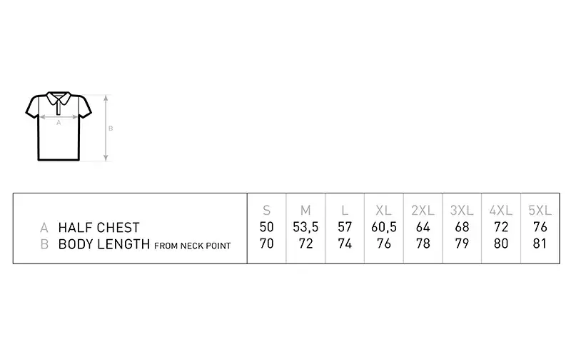 Tallaje polo hombre 210