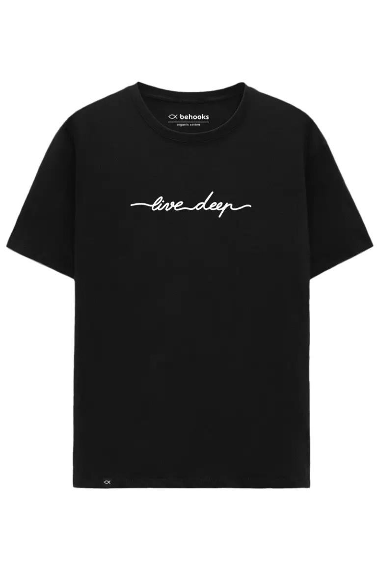 Camiseta Live Deep buzo negro delantero